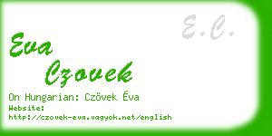 eva czovek business card